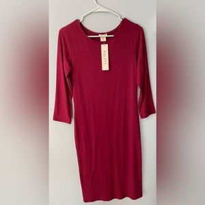 Basic crimson red dress